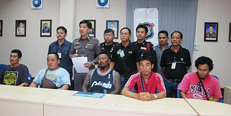 Police have finally arrested 5 members of the Pattaya Beach jet ski racketeers - Chaturong Singhakam, Somporn Thongpaiwan, Sriphaiporn Montho, Aukrin Tongpiwin, and Aroon Choomkaew. It will be interesting to see if anything comes of it.